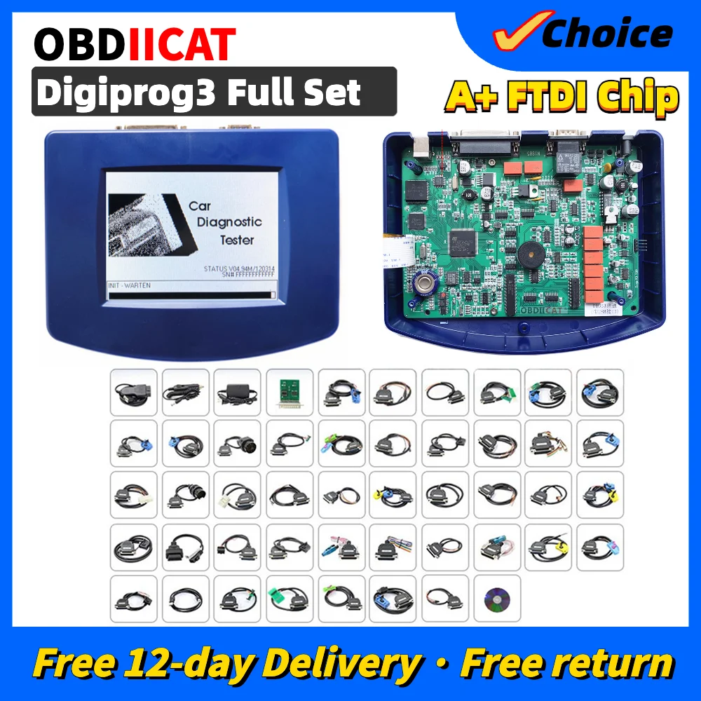 

A+ Digiprog 3 V4.94 Full Set Digiprog3 OBD Version FTDI Chip KM Programmer Tool Digiprog3 OBD DIGIPROG