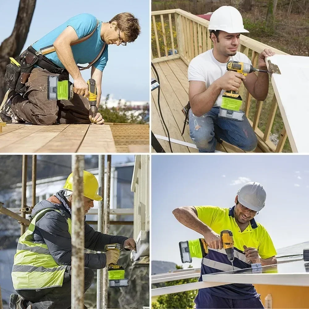 Imagem -06 - Conversor Adaptador de Bateria Ferramenta de Broca de Energia Elétrica Ryobi 18v Li-ion Bateria Converter para Dewalt 20v