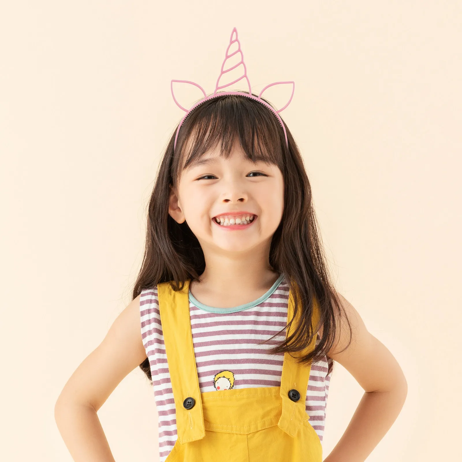 12Pcs Candy Color Unicorn Headbands Plastic Hairbands Party Accessories Kids Girls Multicolor Yellow Purple Green Blue Pink