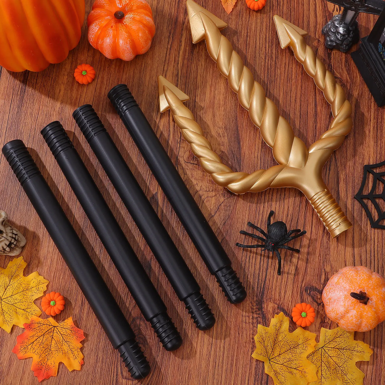 

Style Plastic Trident Halloween Cosplay Prop Easy to Clean Devil Pitch Fork for Masquerade Parties Black