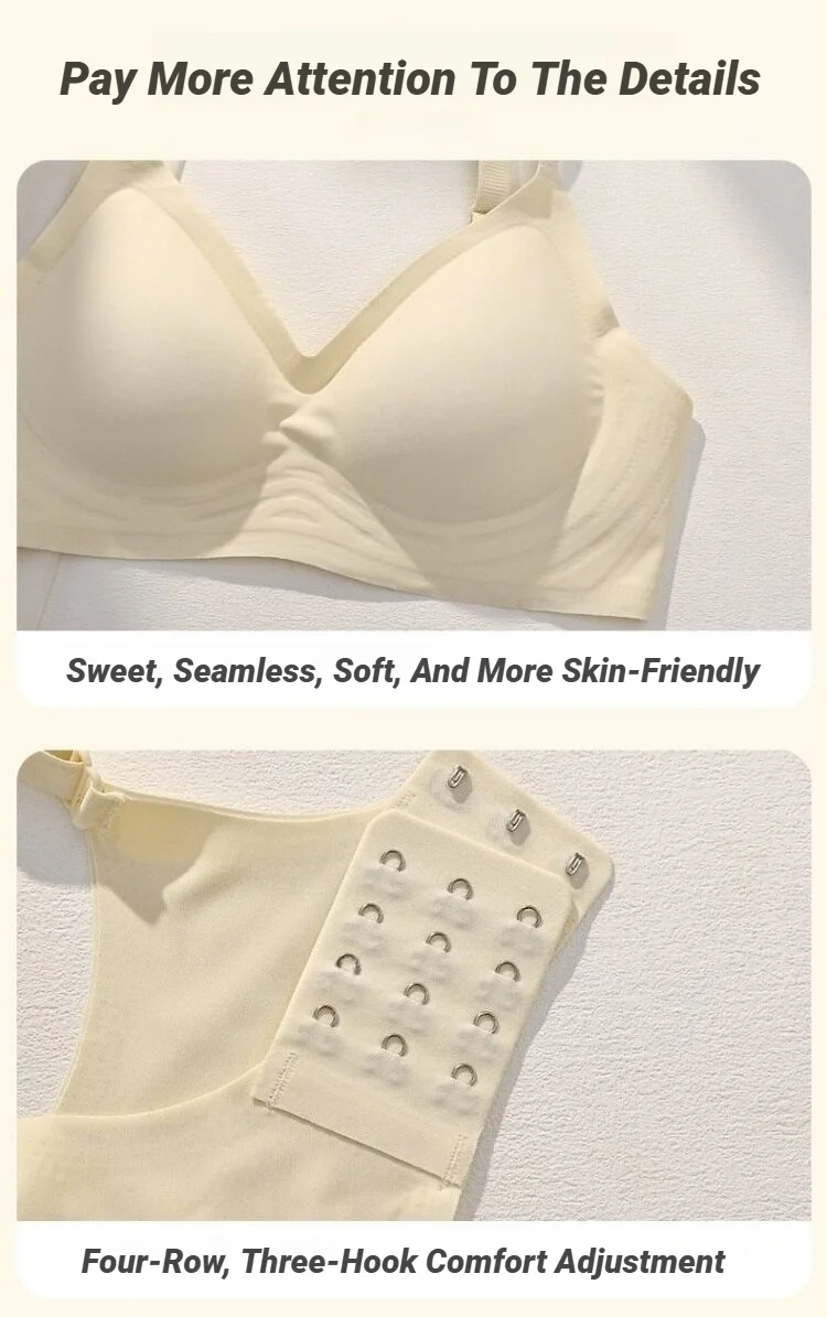 Nahtloser BH für kleine Brüste, Damen-Push-up-BH, bequem, ohne Bügel, weiche Unterstützung, geschlossene Unterwäsche für Frauen mit kleinen Brüsten, ohne Ränder. – Detail 9