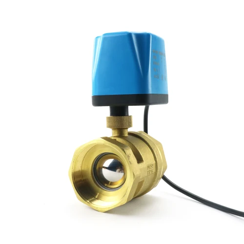 Imagen 2 del producto 1/2 ""3/4"" 1 ""2"" válvula de bola motorizada normalmente cerrada 220V 12V 24V válvula solenoide eléctrica de latón de 2 cables DN15 DN20 DN25 DN32