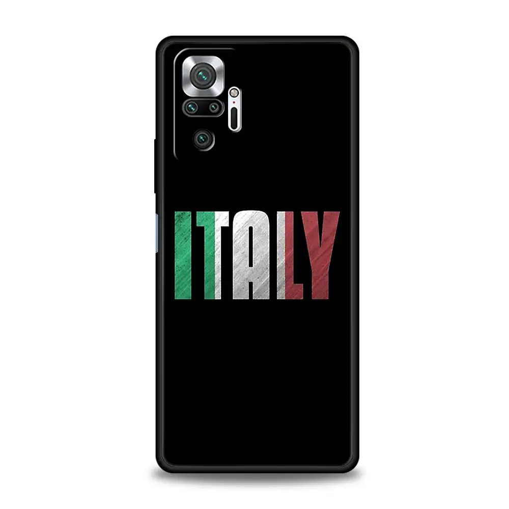 ITALY Flag Phone Case For Xiaomi Redmi Note 13 12 5G 11 10 Pro Plus 4G 9S 9 8 7 9T 13C 12C 10C 9C 9A Soft Silicone Cover