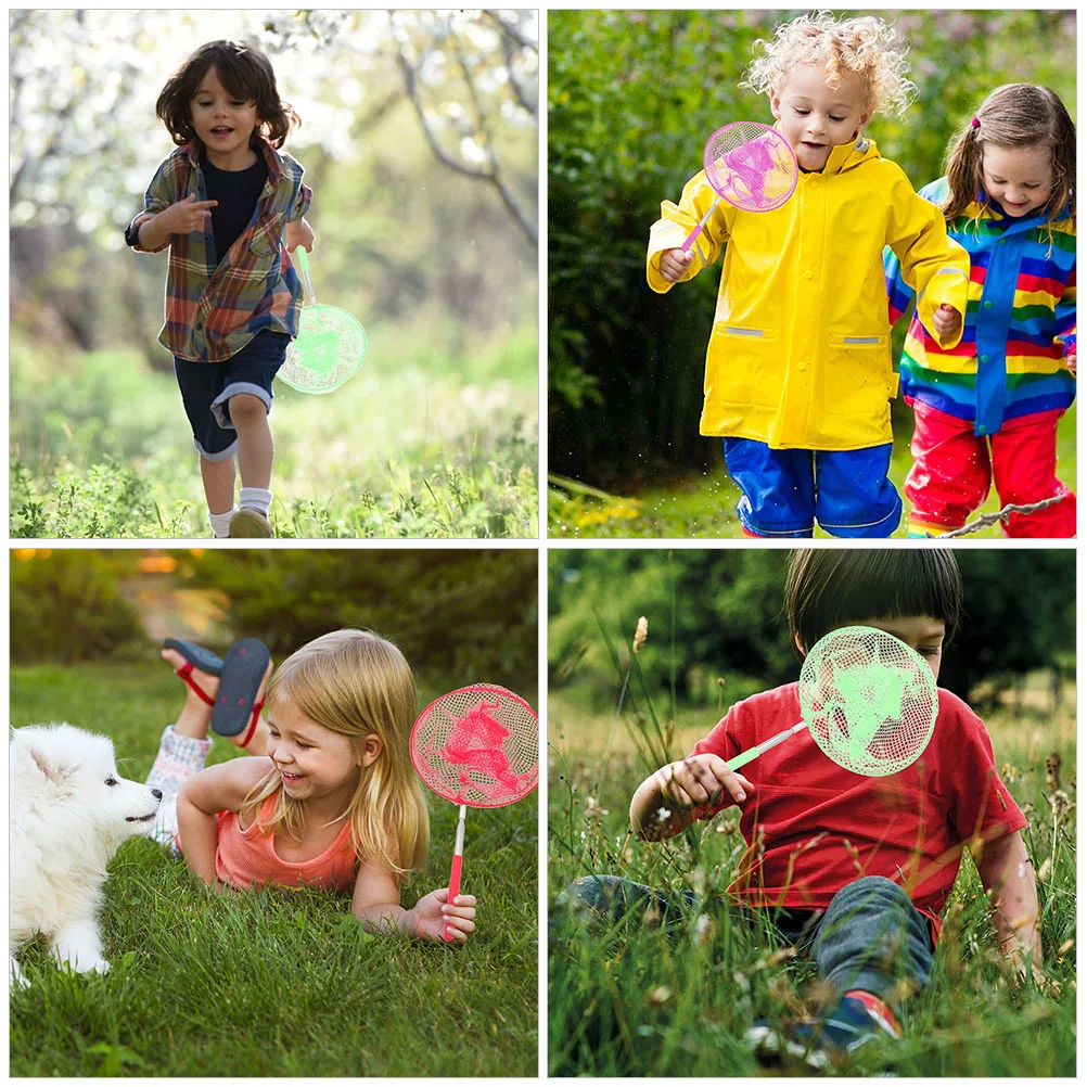 

4Pcs Catching Nets Telescopic Stainless Steel Butterflies Bugs Net Outdoor Exploration Fishing Net Kids Insect Catcher