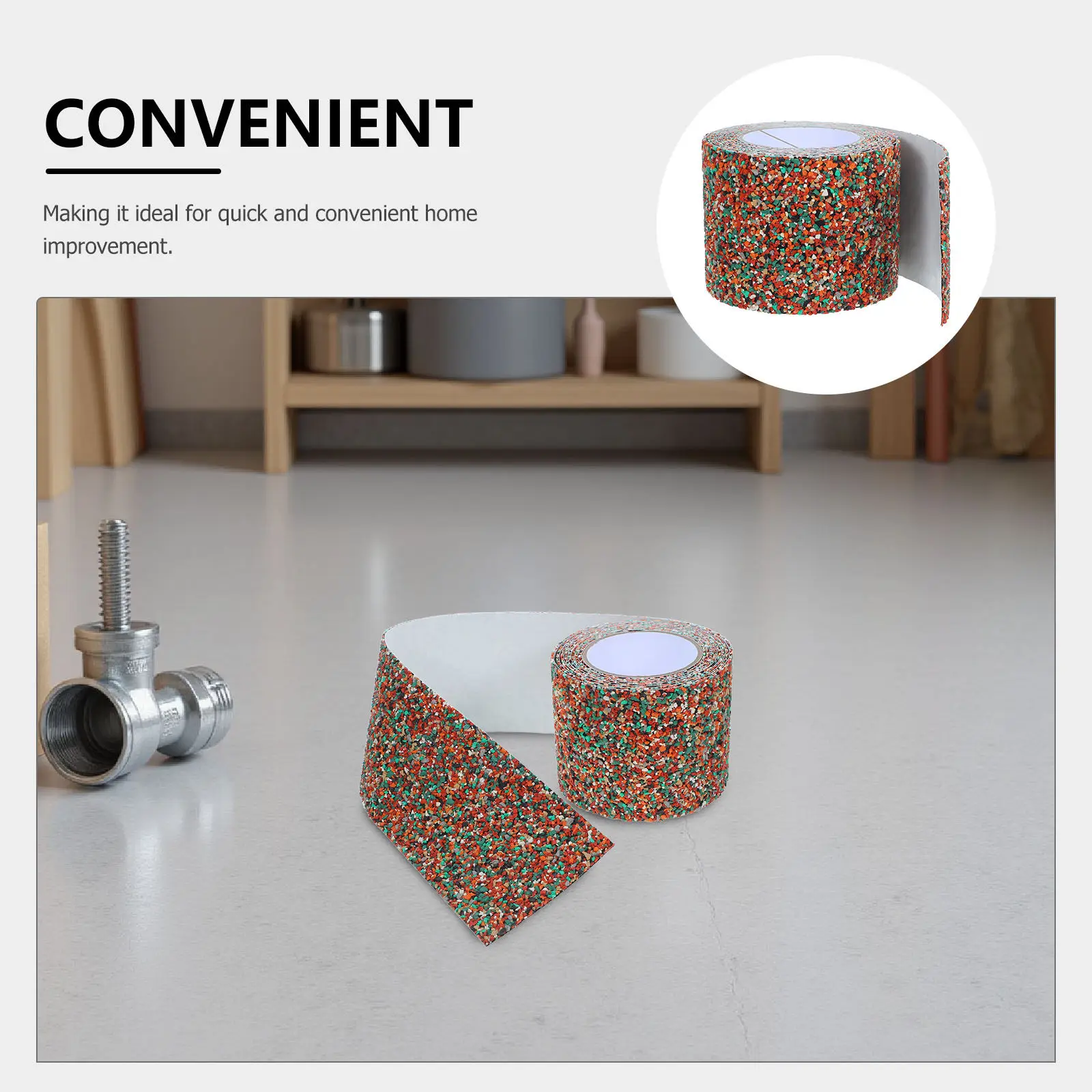 Rubber Particle Non Slip Tape 4.33inch X 9.84ft Self Adhesive Waterproof Safety Grip Tape for Indoor Outdoor Steps Stair Treads
