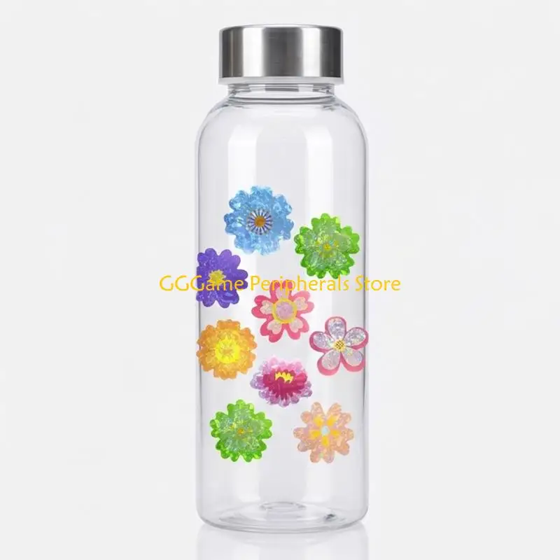 U55B 1000Pcs Glittering Flower Sticker For Art Craft Scrapbooking Classroom Reward