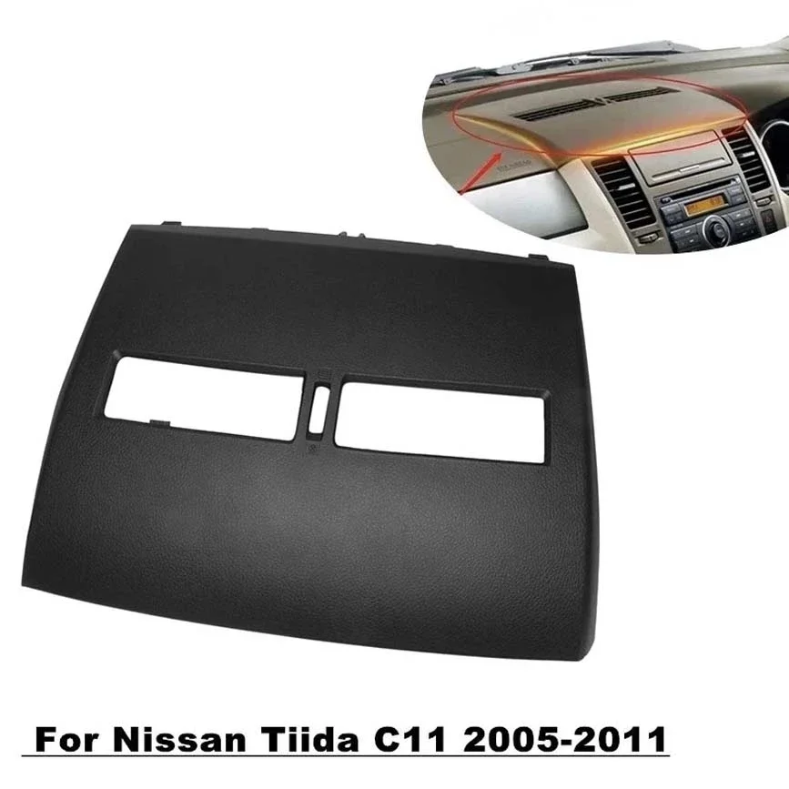 Car Air Conditioner Outlet Finisher-Instrument Panel  Conditioning Vents Cover Shell for Nissan Tiida 2005-2011 Black