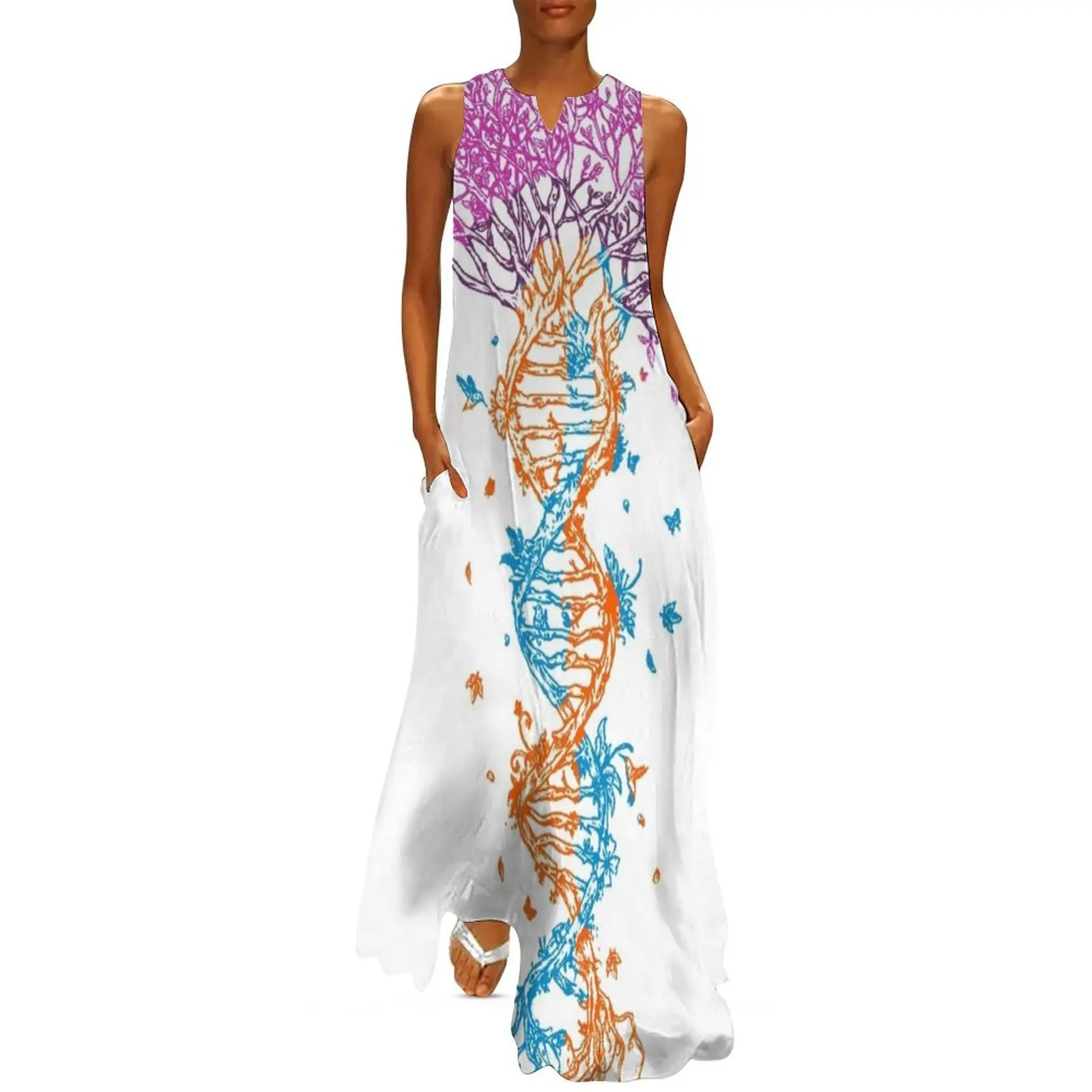 Double Helix DNA Tree Long Dress dresses for prom Evening gown Women's summer dress dress for women summer