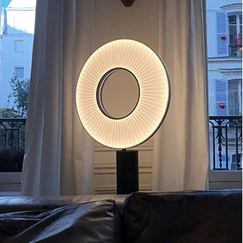 Dix Iris-lámpara colgante de tela de diseñador italiano, anillo de luz redondo para tienda, Hotel, comedor, decoración artística de habitación, luz