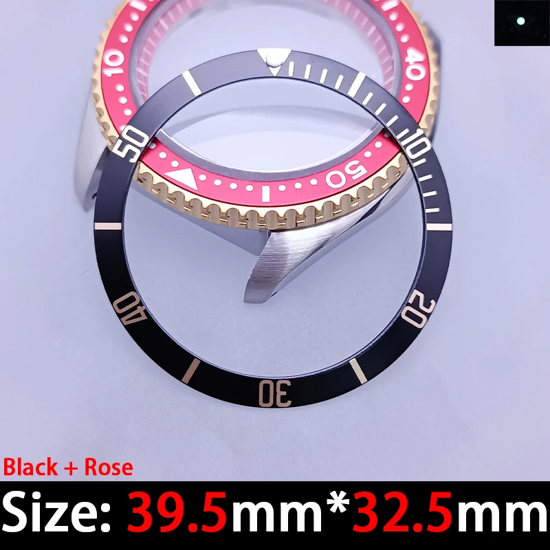 39.5*32.5 مللي متر ساعة ألومنيوم مضيئة مدي ملحق ساعة علبة إدراج حلقة ساعة استبدال جزء