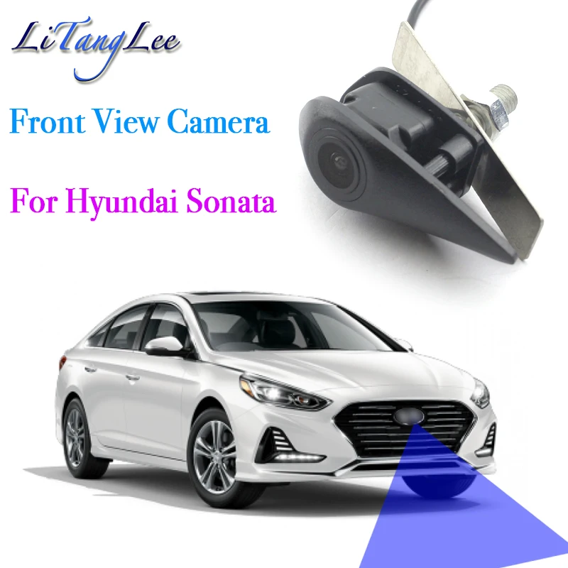 Car LOGO Front View Camera Night Vision HD Waterproof Wide Angle Blind Spot Area Parking For Hyundai Sonata LF 2015~2018