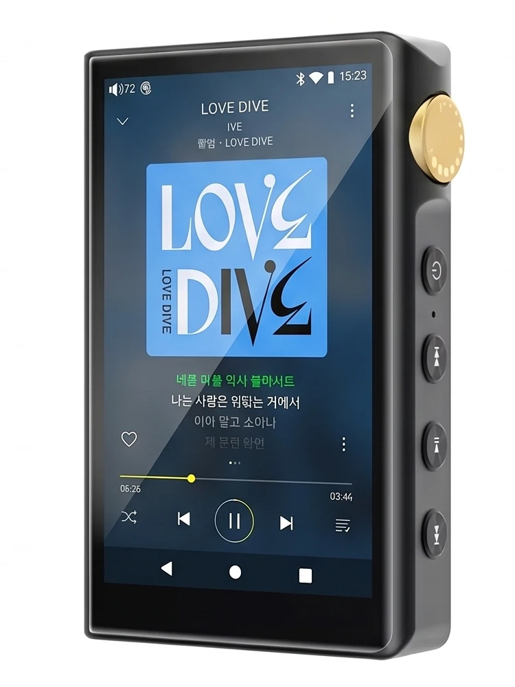 【2026 Super High-Performance】Mp3 Player Hifi Ess9018K2M*2×3.5Mm+4.4Mm Balanced Earphone Jack Dsd256 Real-Time Music Android 12 No Gms Korea Customized Melon/Geniemusic 4Gram 32G+512G Expansion