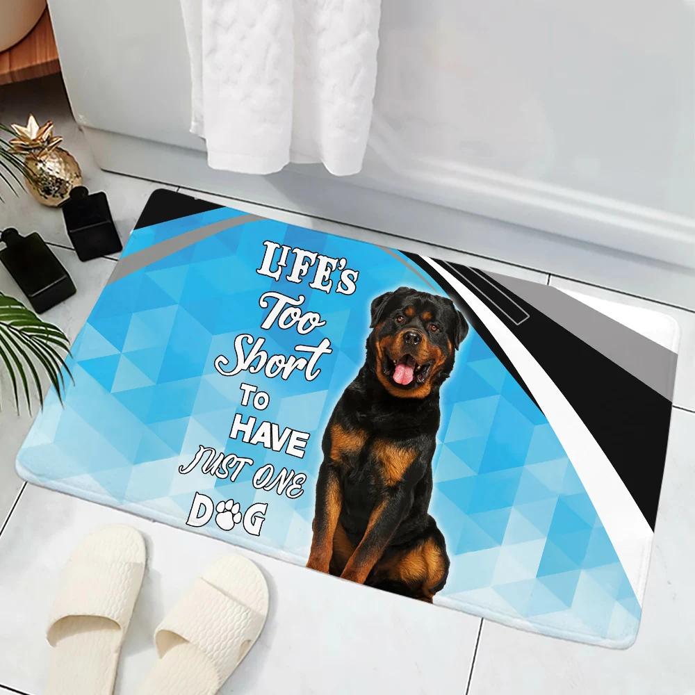 HX Fashion Animals Floor Mat Malinois Camo Splicing 3D Print Flannel Indoor Door mat Carpets Non-slip Bath Rug 11 Style