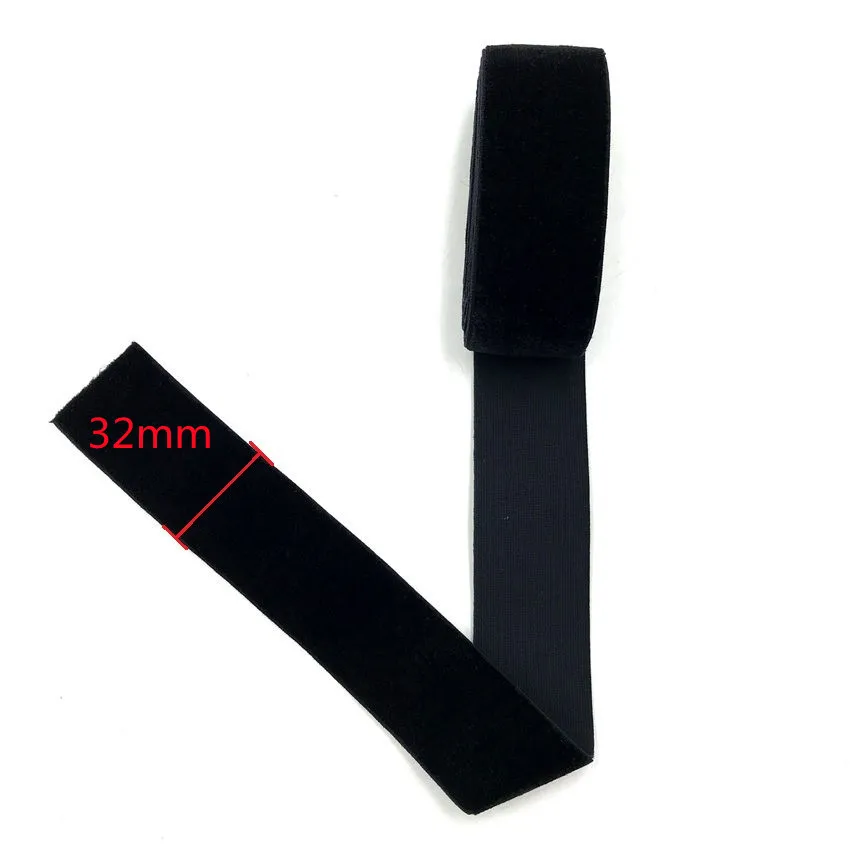 2 Yard 20mm 30mm 38mm 50mm Schwarzes Elastisches Samtband Einseitig Velours-Gurtband für Stirnbänder Bekleidung Nähzubehör – Detail 10