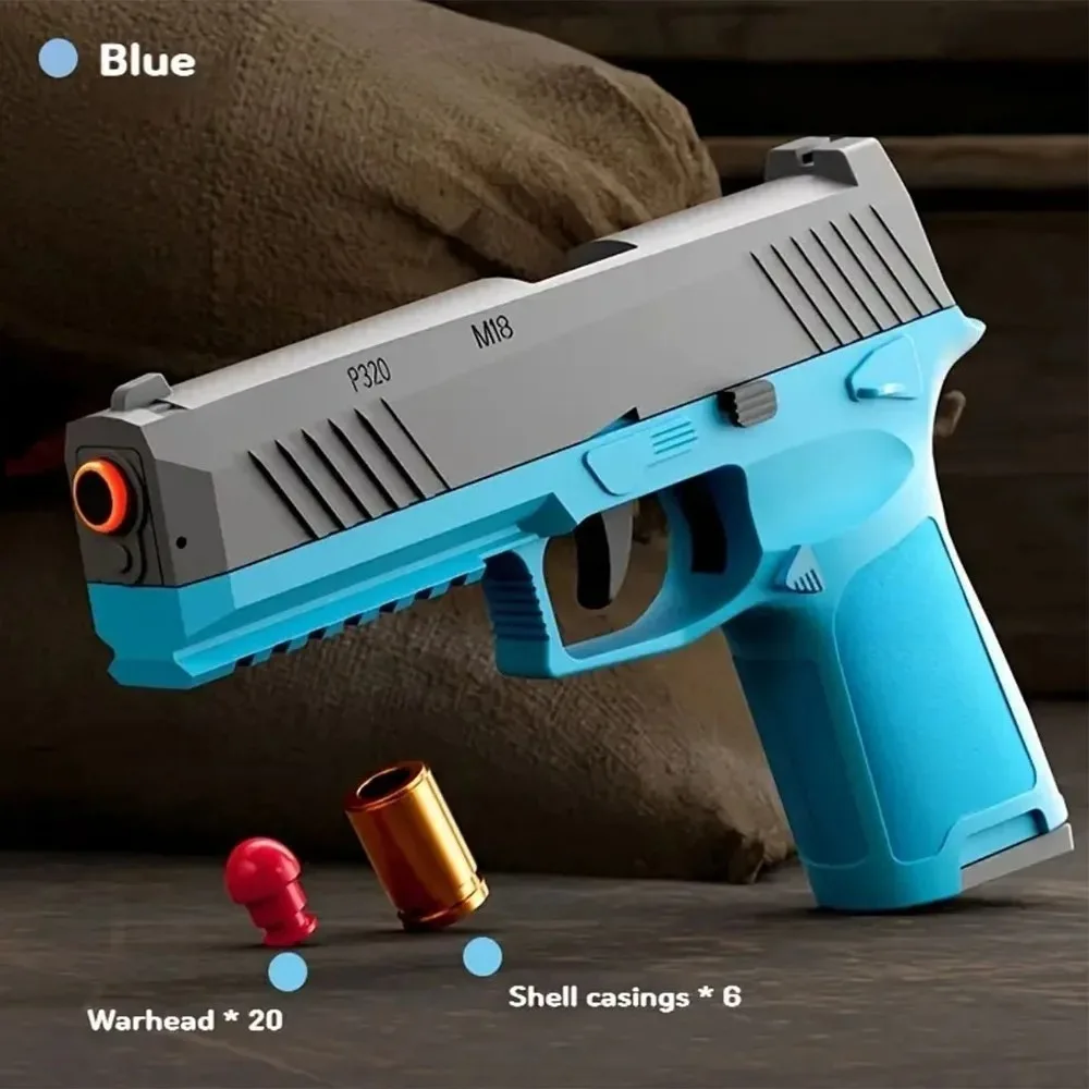 P320 Pistole Pistole Soft Bullet Automatische Spielzeugpistole mit Blowback Outdoor-Sport-Schießspiel Weihnachtsgeburtstagsgeschenk für Kinder – Detail 2