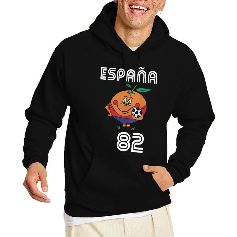 مضحك Naranjito طباعة هوديي إسبانا 82 اسبانيا التميمة 1982 كرة القدم كرة القدم النساء الرجال بلوزة غير رسمية Harajuku البلوز هوديس #3