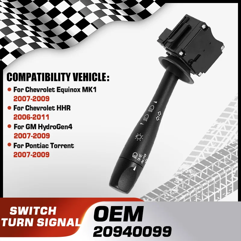 

Автомобильный переключатель указателя поворота фар для Chevrolet Equinox MK1 Chevrolet HHR GM HydroGen4 Pontiac Torrent 20940099 15841544 D6212E