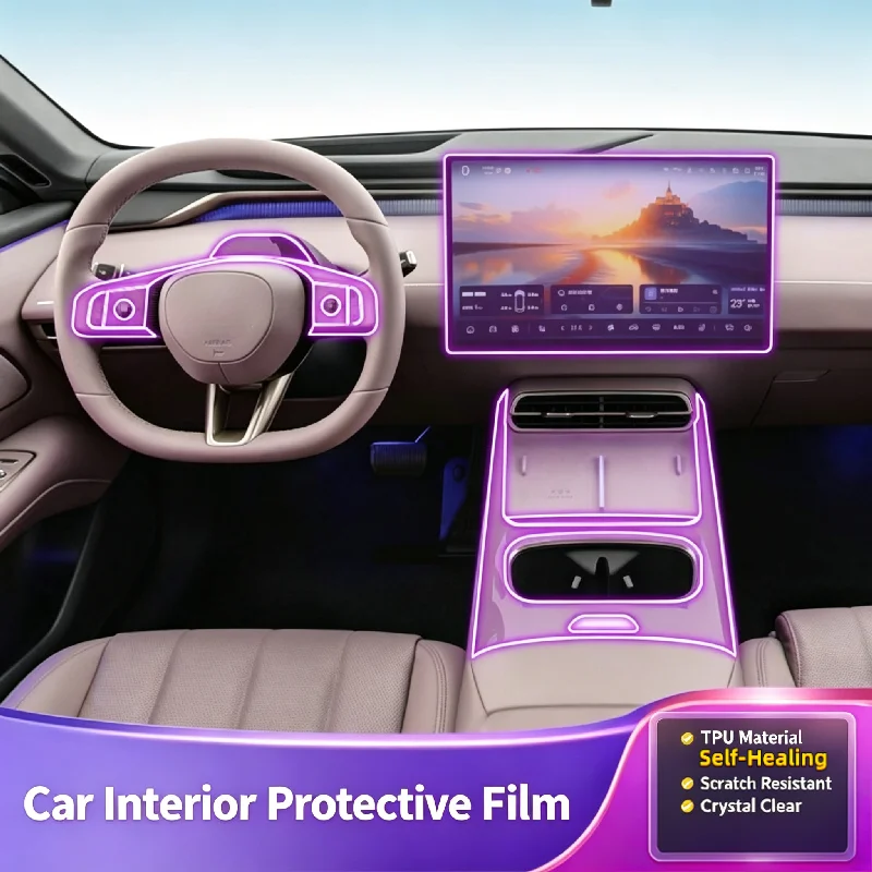For 2026 Changan Deepal L06 center console gear shift interior trim film car interior transparent TPU protective film