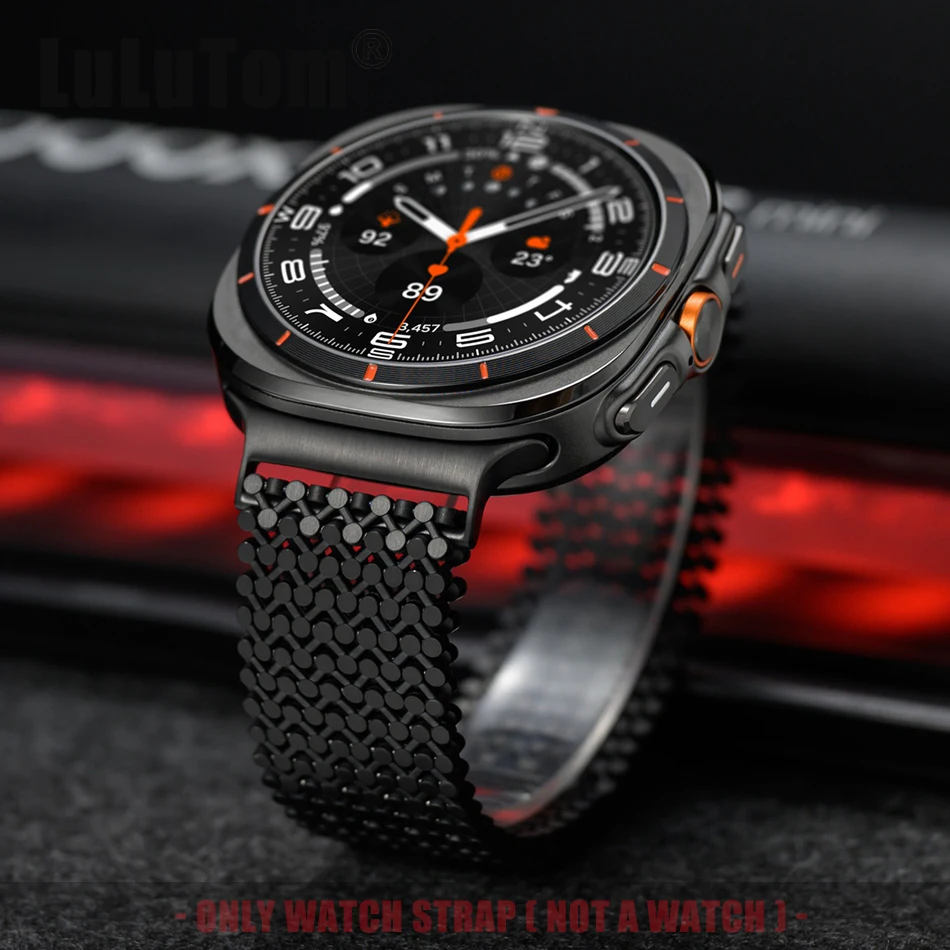 

Stainless steel Magnetic Strap for Samsung Galaxy Ultra Watch 2025 47mm Breathable Polka-Dot Band For GALAXY ULTRA 47mm Straps