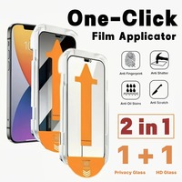 1Pc Privacy Tempered Glass With 1Pc HD Tempered Glass Compatible With iPhone 17 16 15 14 13 12 11 X XS XS MAX XR Series