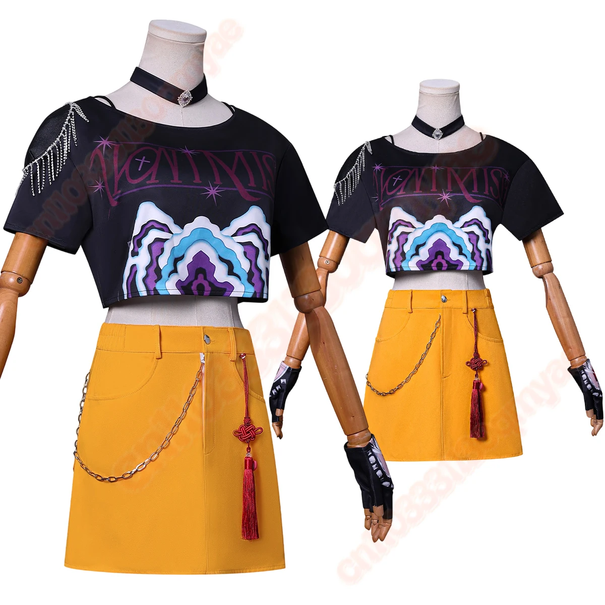 2025 KPop Demon Hunters Anime Rumi Zoey Mira Cosplay Costume Jacket Shorts Skirt Pants Convention Halloween Christmas