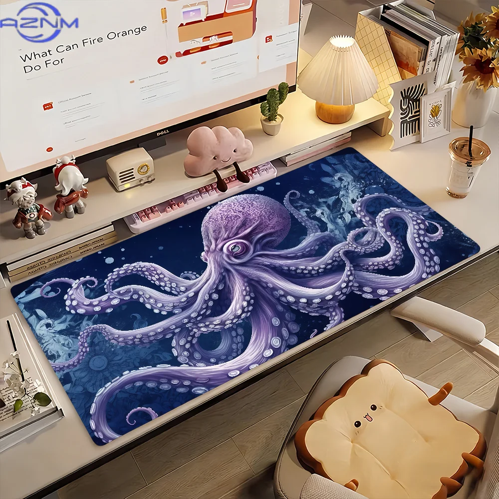 Alfombrilla de Ratón Octopus Antideslizante con Borde Bloqueable, Accesorios para PC y Portátil, Alfombrilla de Goma para Teclad