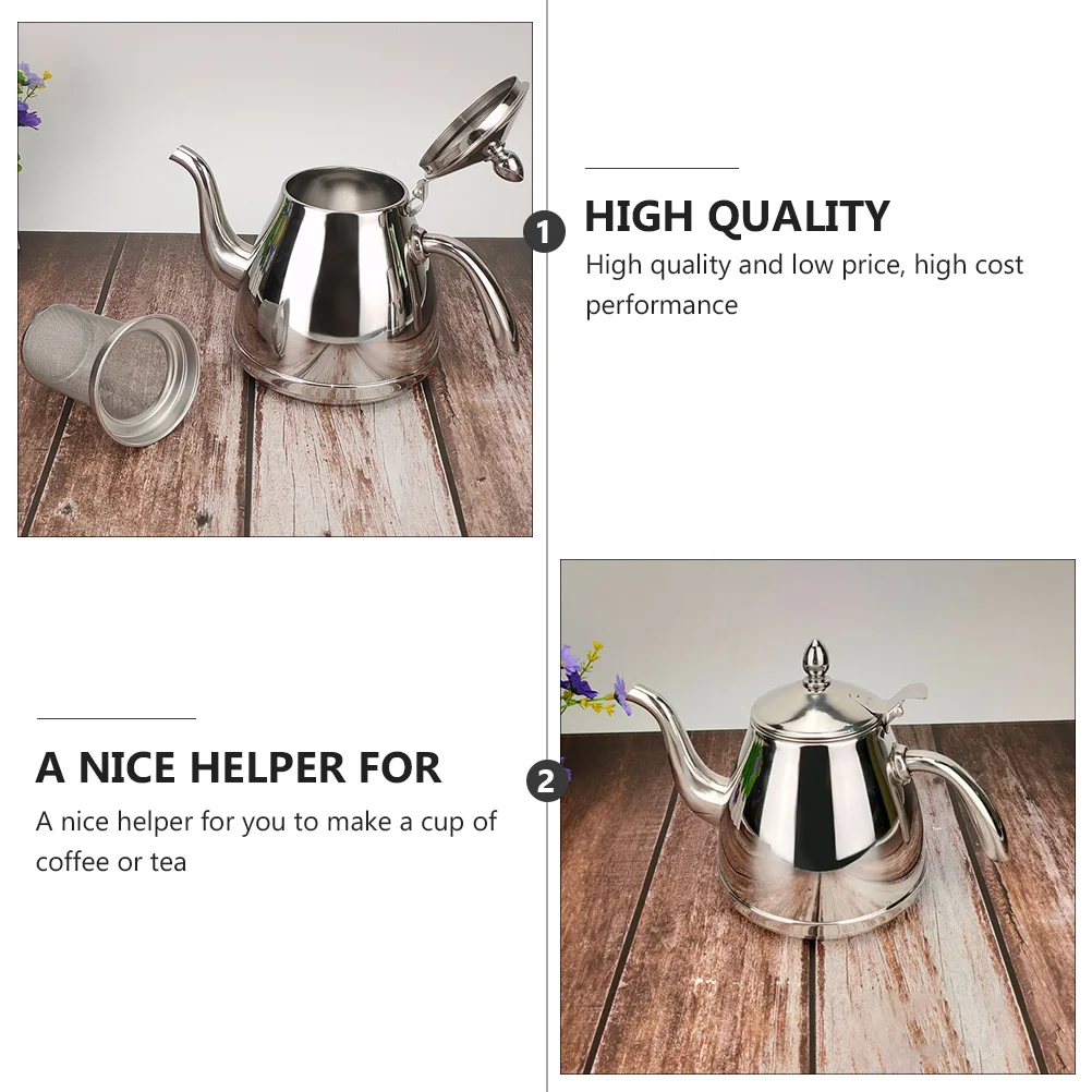 

1pc Stainless Steel Teakettle Home Kettle For Gas Stove Tea Coffee Heating Boiling Pot Household Kettle