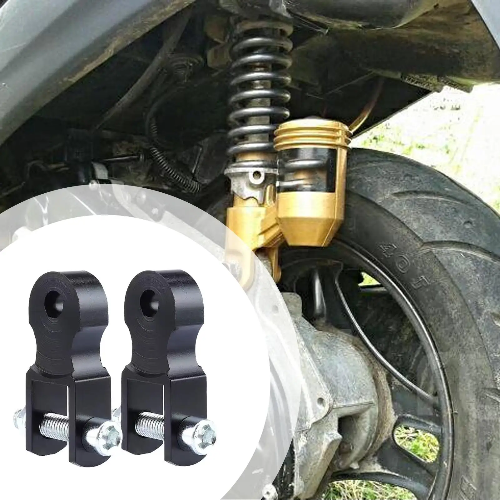 Motorrad-Dämpfungsgerät, Motorrad-Stoßdämpferadapter, 2-fache Höhenverlängerung, Absorber, Motorrad-Höhenverstellgerät mit Schrauben