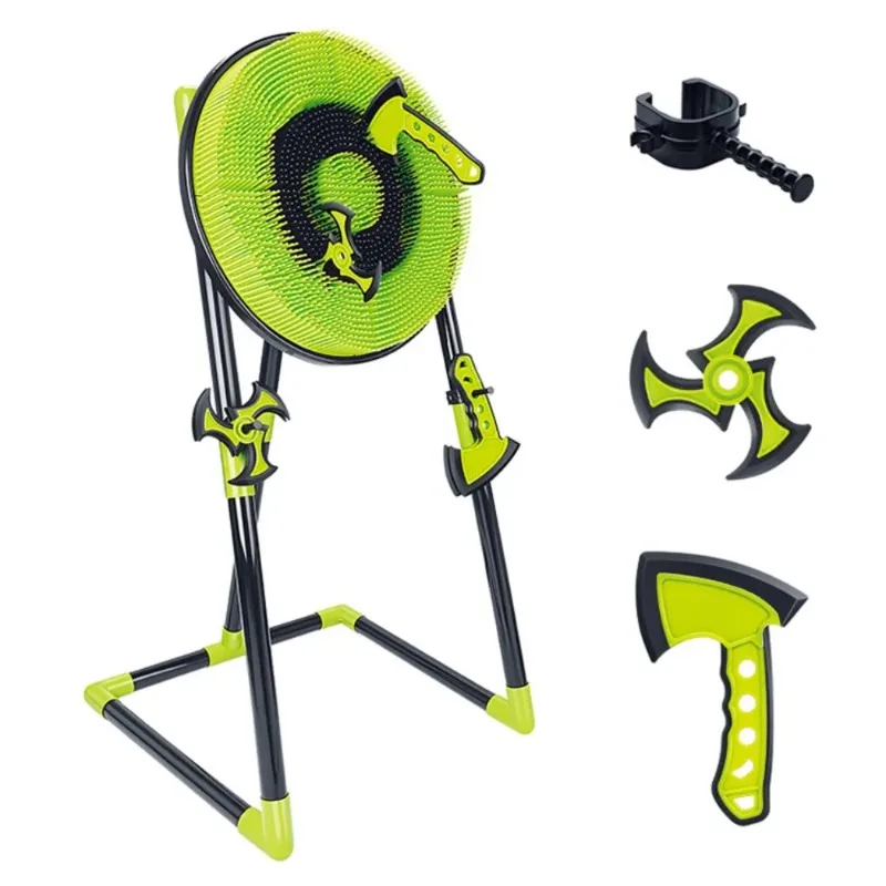 4-in-1 Throwing Target Game Set Includes Axe, Darts, Stars, and Archery Darts Shooting Game Toys