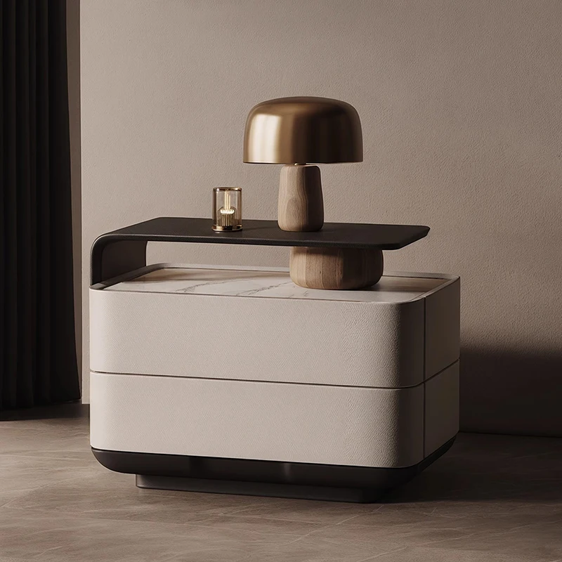 

Italian Style Bedside Table Fashionable And Unique Exquisite Premium Nightstands Curved Design Meubles De Maison Furniture