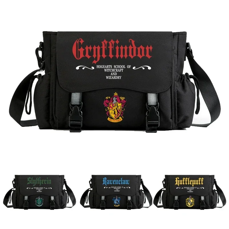 Harrys Potter Large Capacity Canvas Messenger Bag Hogwarts School of Witchcraft and Wizardry Cosplay Cute Shoulder Bags Handbags