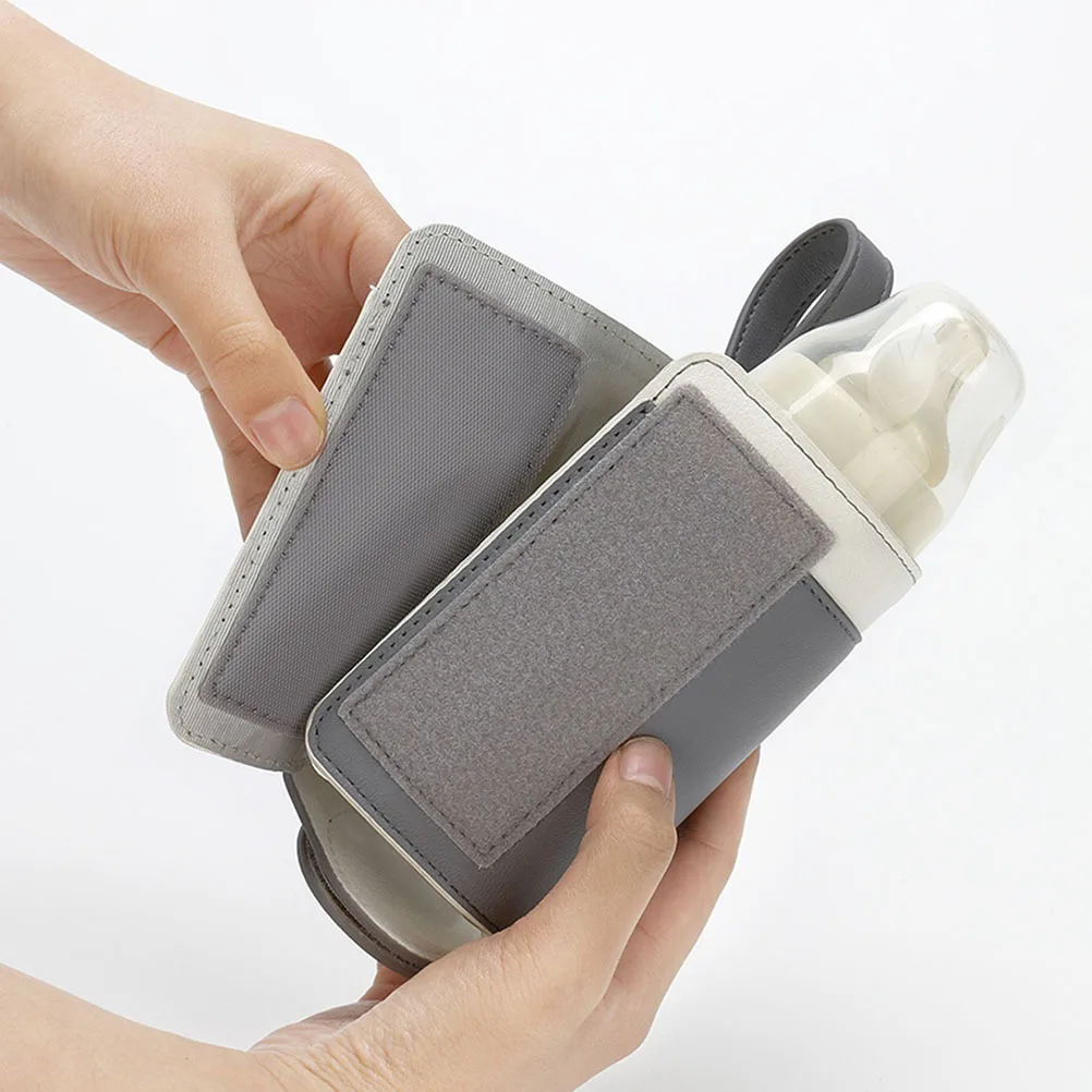 Bolsa calentadora de biberones portátil de PU con carga USB, calentador de biberones para viaje, calentador de leche materna, bolsa de Hospital para mamá
