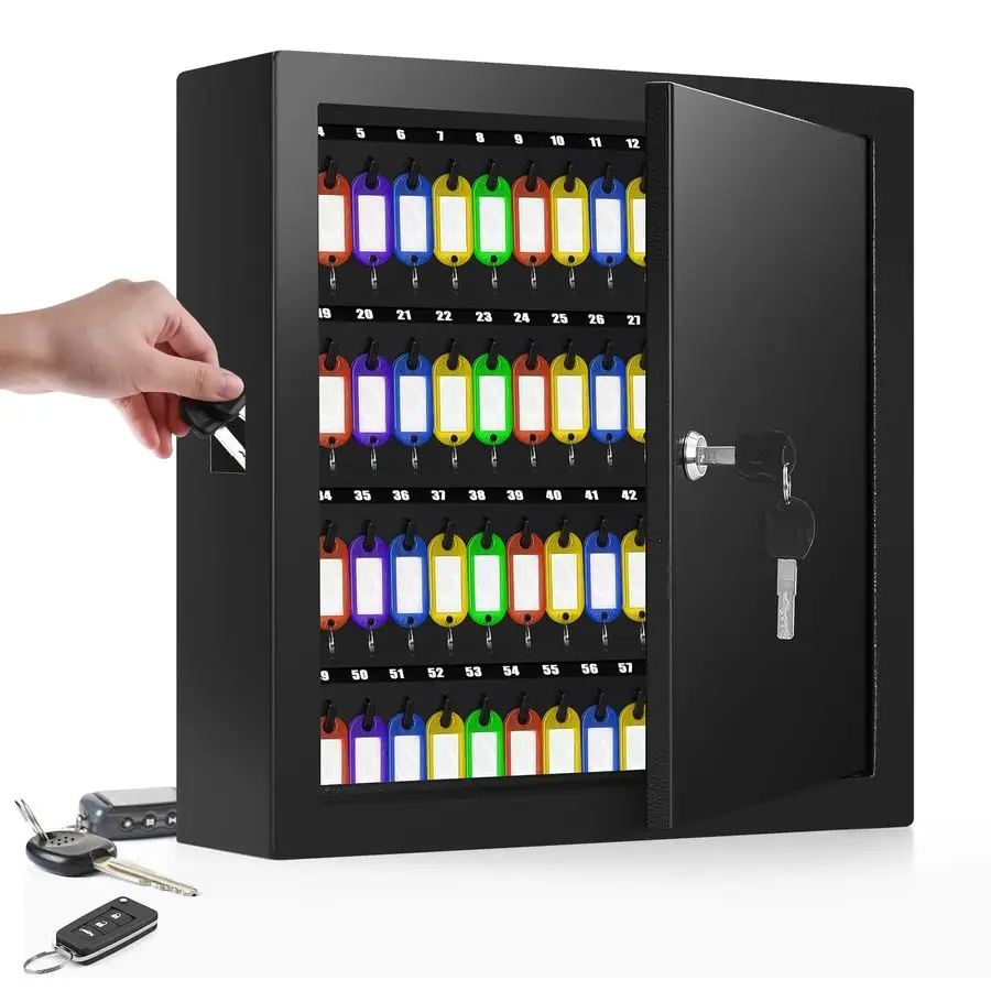 

Шкафчик для ключей, противоугонный сейф для ключей с брелоками, регулируемый настенный органайзер для ключей для автомобиля, офиса, дома, гаража, аренды