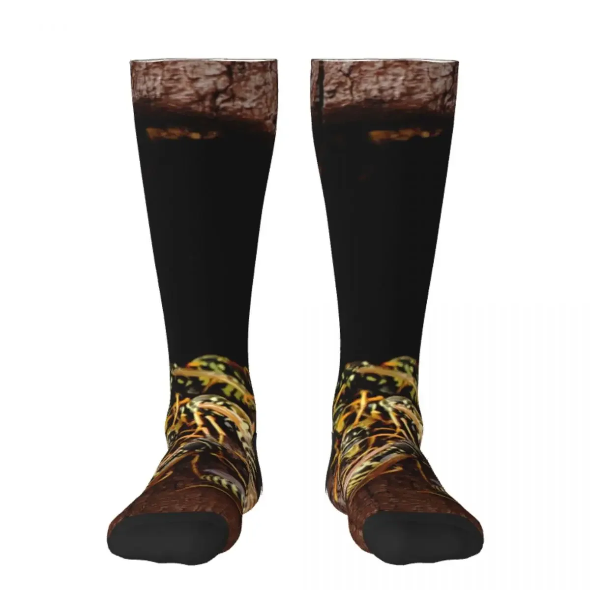 Wasps nest in the wood hole - aggressive wasps going out from the nest Socks snow kids Mens Socks Women's