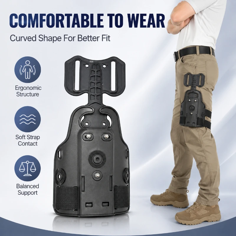 Outdoor Dual Use Waist Leg Mount Base Multi Gear Adjustable Fixing Plate Anti Slip Leg Strap Design Portable Stabilizer Bracket