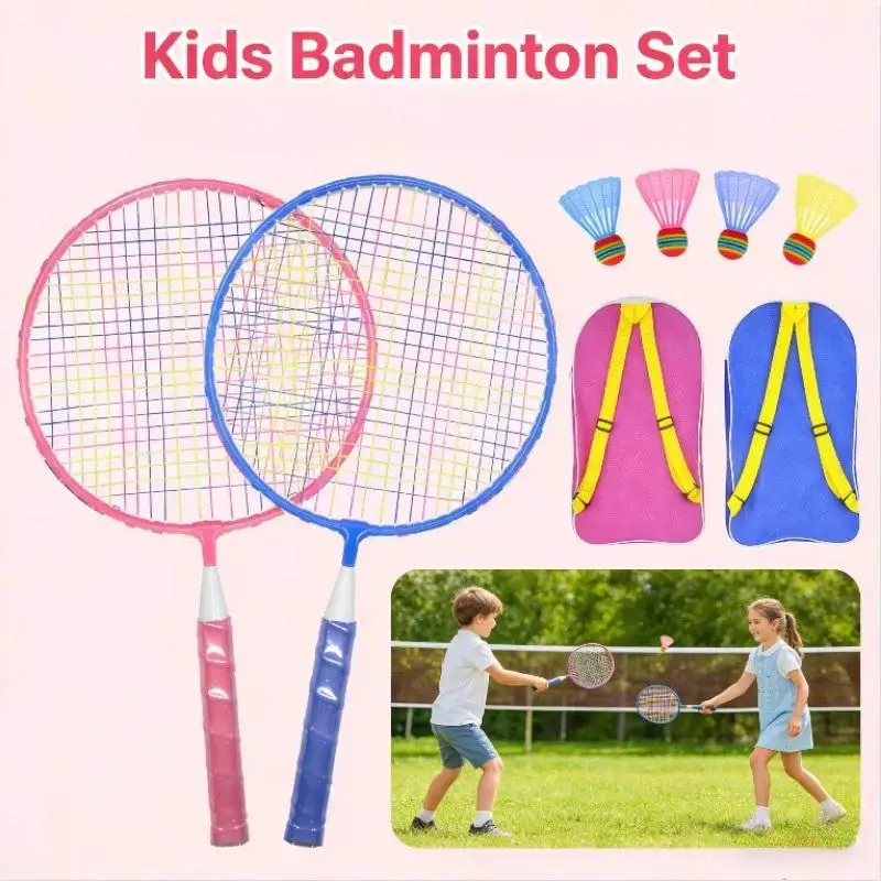 【OD】Kids Badminton Racket 2pcs With 3balls Starter Badminton Set Children Outdoor Sports Toy Indoor Game