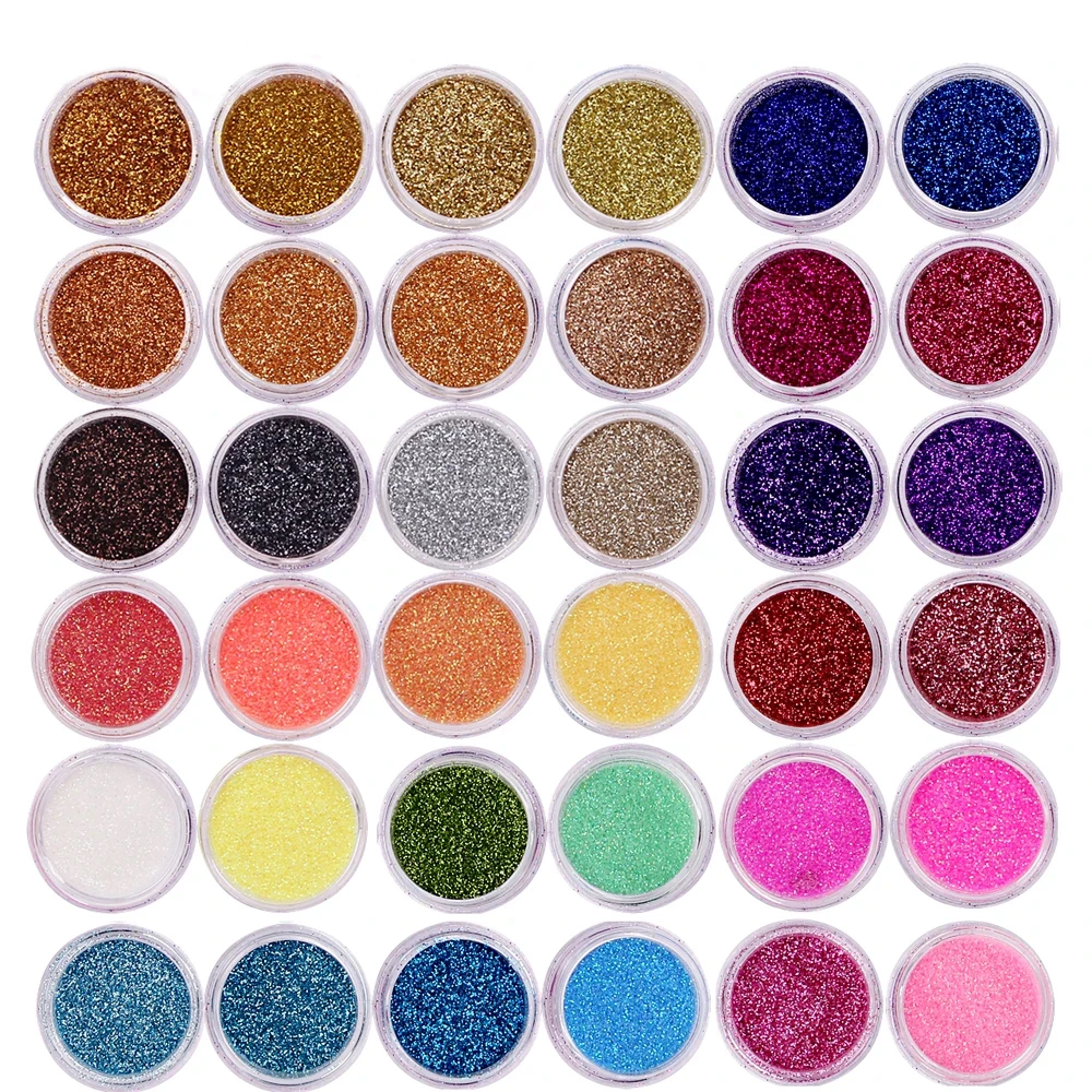 50 Stks/set Nagel Glitter Mix Kleuren Nail Art Fijn Poeder Stof Uv Gel Polish Acryl Nagel Tips Diy Decoratie Tools
