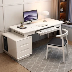 Bureau de jeu mobile pour chambre à coucher, mobilier pour ordinateur, blanc, sédentaire, équipement pour la maison