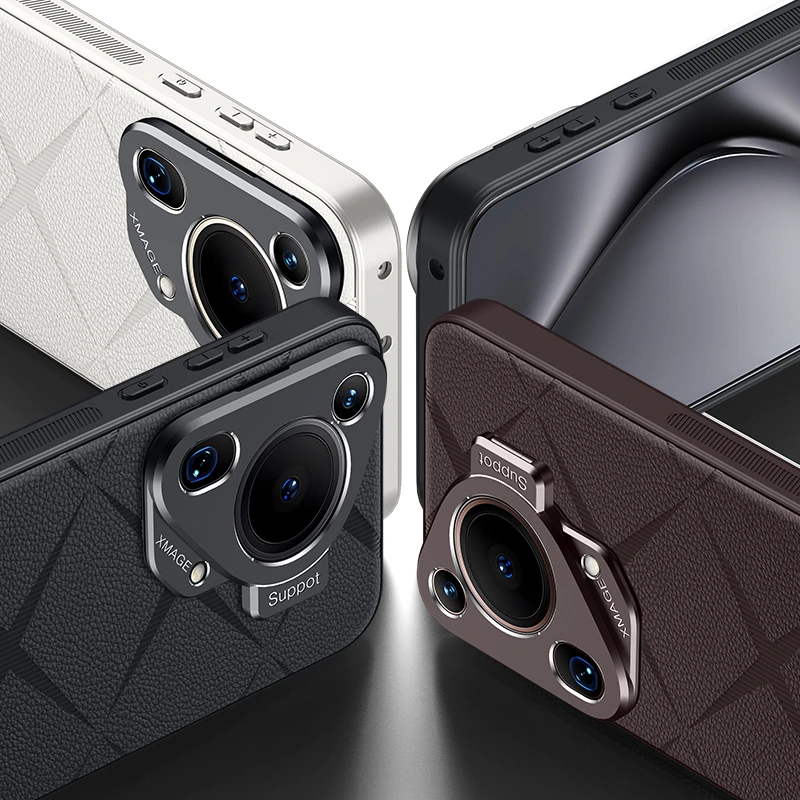 

Luxury Primary Colours Matte Hard Phone Case For Huawei Pura 70 Ultra Metal Hidden Bracket Shell Cover Built in Magnetic Coil