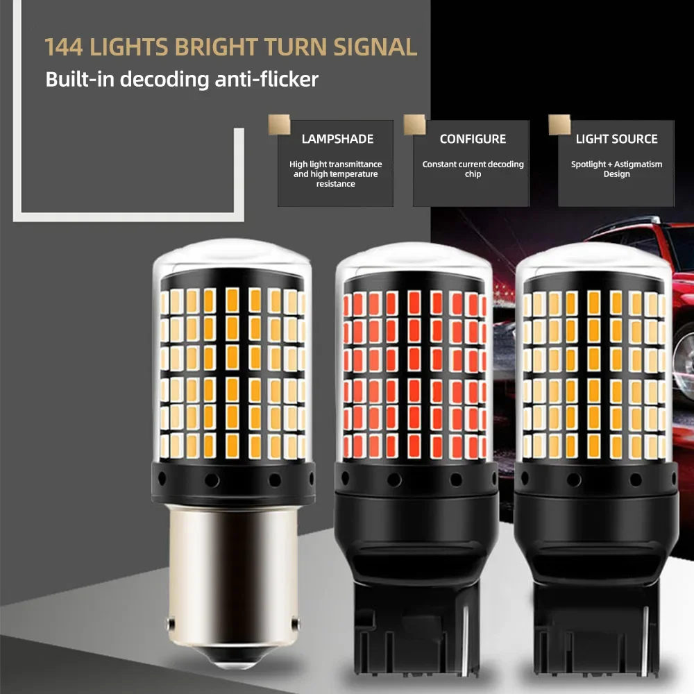 

High Power LED Car Bulbs P21W PY21W BA15S 1156 BAU15S T20 WY21W W21W 7443 3157 Canbus Error Free Auto Reverse Signal Lights