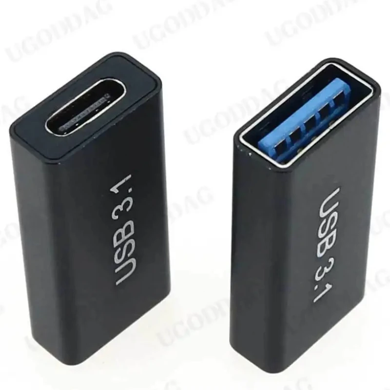 1 PCS USB 3.0 Coupler Female to USB Type C Female Adapter Super Speed USB3.0 Type-C Extender Connection Converter