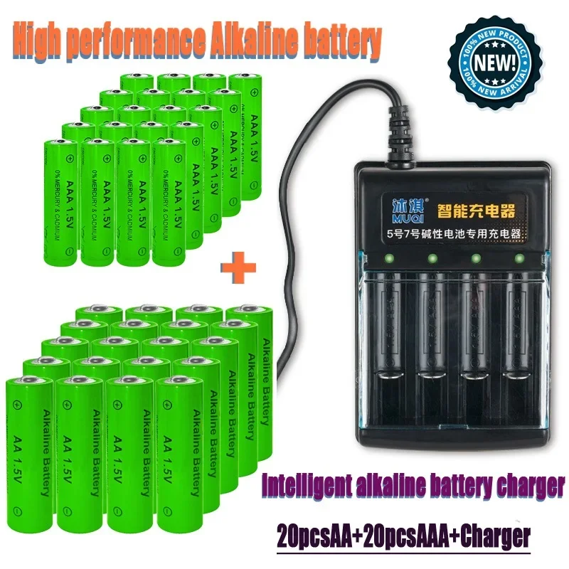 Rechargeable Original Battery 1.5V  High Performance AA AAA Battery Smart Charger for Computer Clock Radio Video Game Digital