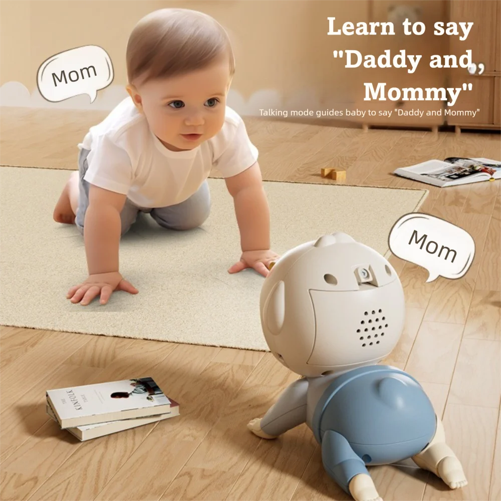 With Music Crawling Doll Toy Early Education Electric Powered Music Baby Toy Speaking Mode Electric Crawling Toy Infant Training