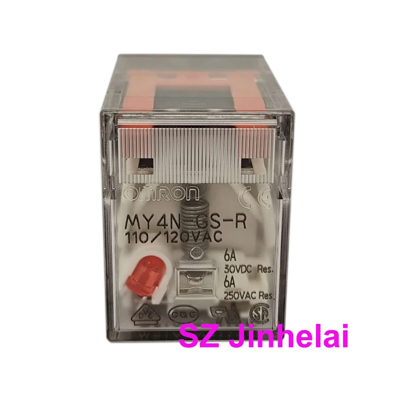 10pcs Authentic Original Omron 4NO 4NC 14pins Min Power Relays MY4N-GS -R 24VDC 240VAC 12VDC 12VAC 24VAC 110VAC 48VDC 110VDC