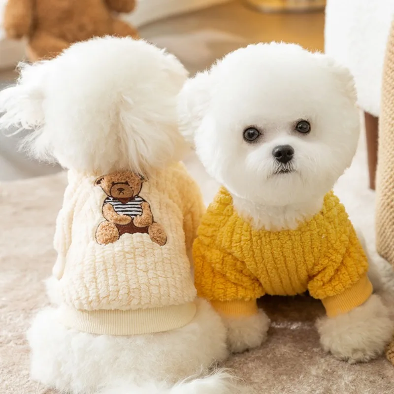 

Warm Puppy Dog Sweater WinterDog Clothes Pet Fashion Cartoon Clothes Cat Desinger Pullover Small Dog Clothing Pajamas Chihuahua