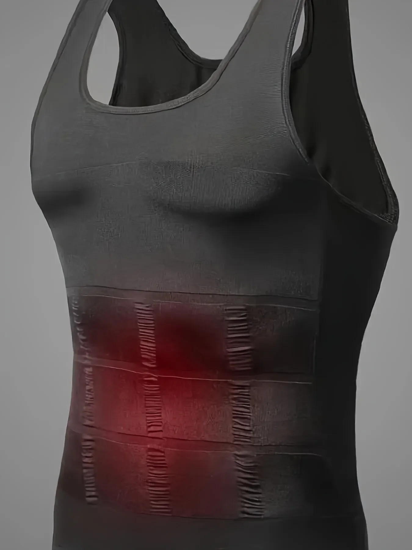 Débardeur modelant le corps à compression pour hommes, gilet amincissant