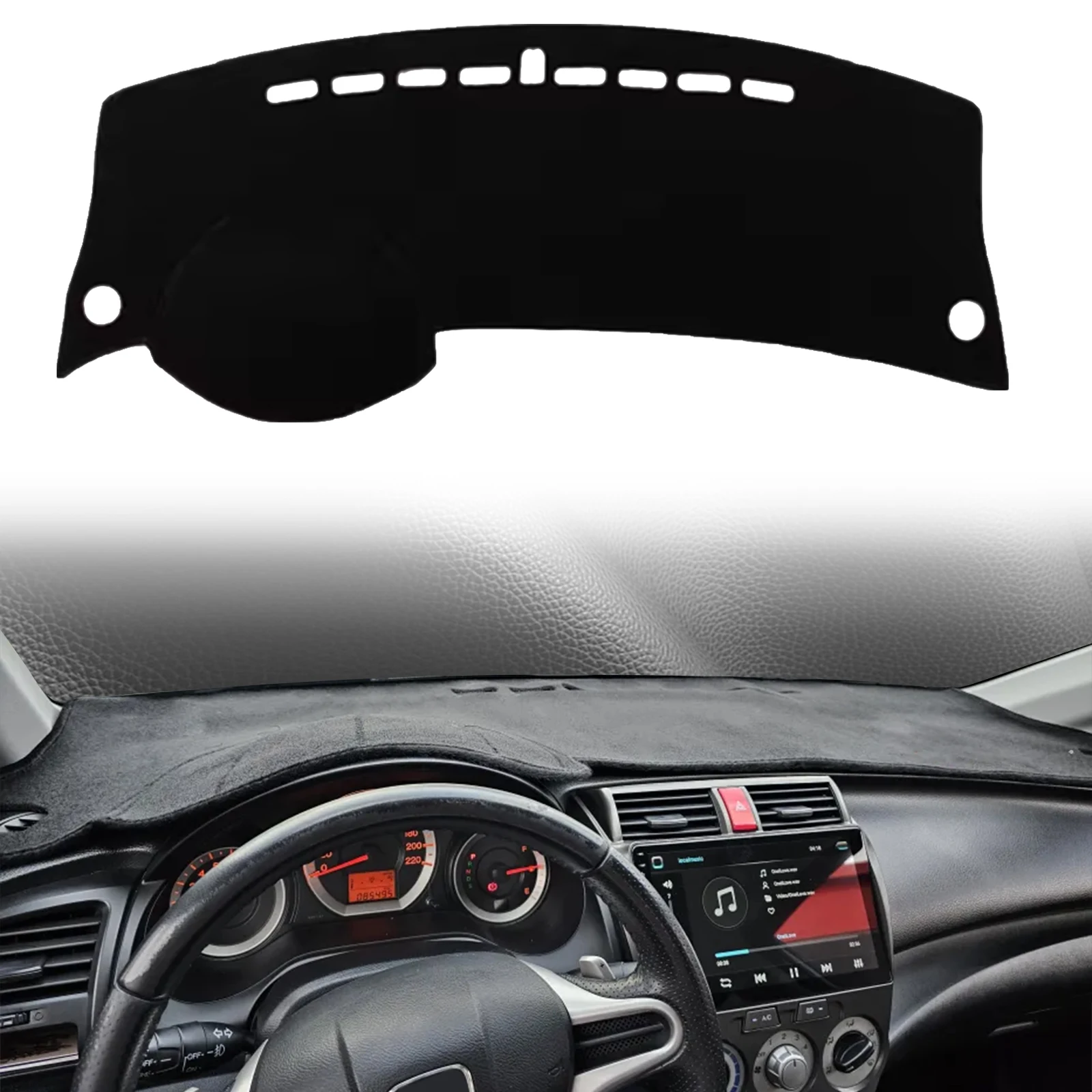 Fit for Honda City 2014 2013 2012-2008 Dashmat Dashboard Cover Pad DashMat Sunshade Protective Carpet Car Leather Accessories