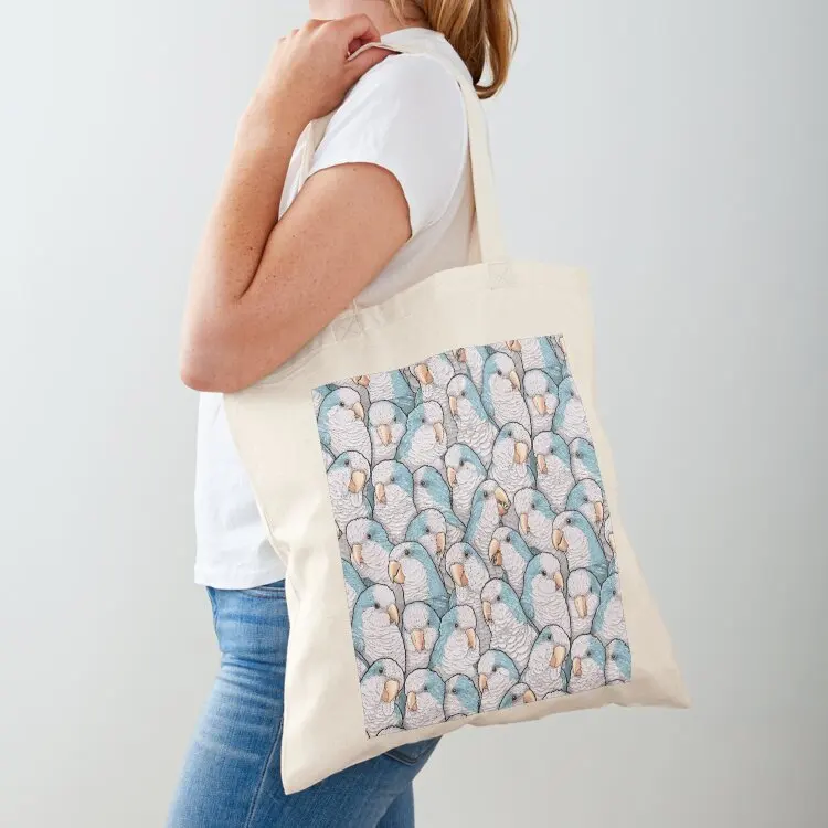 Blue Quaker Monk Parakeets Tote Bag canvas tote bag Big bag Women's shopper tote woman
