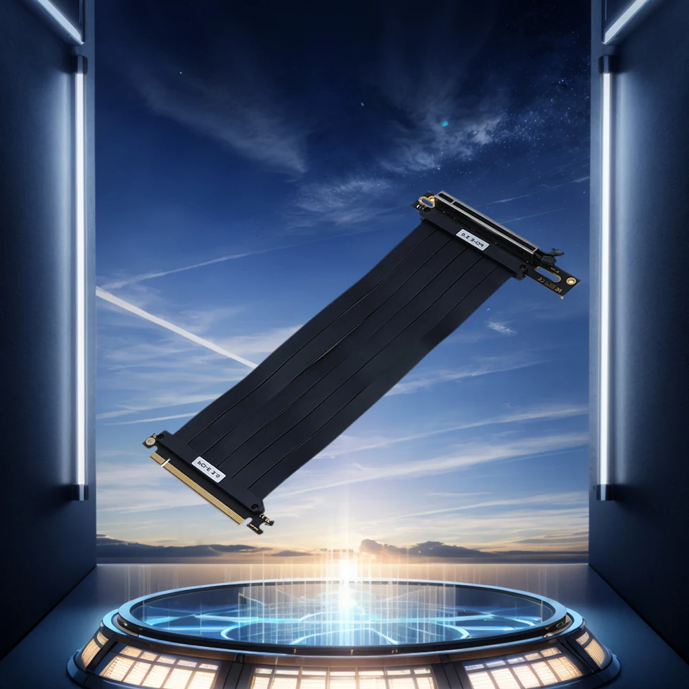 Cabo riser pci-e 3.0 pci express gen 3 cabo de extensão gpu pcie 3.0 porta de extensão adaptador de 90 graus