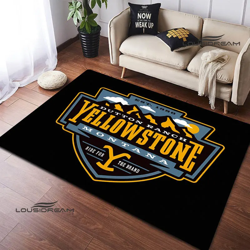 Movie Yellowstone Logo Printed Carpet bedroom decor carpets for living room area rug play mats Outdoor rug